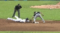Pierzynski catches the runner