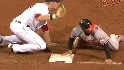 Roberts safe on pickoff attempt