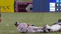 Jeter beats out a single