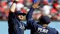 Longoria on Pena's hot bat