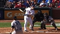 Hamilton fouls ball off face