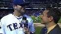 Moreland on his three-run homer