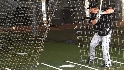 Dunn takes batting practice