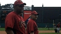 Around the cage during BP