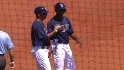 Upton advances to third on error