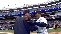 Moose throws out the first pitch