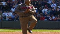 Oliva throws first pitch