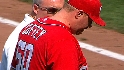 Coffey hit by comebacker