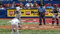 Howard walks after two close pitches