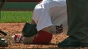 Youkilis leaves game after HBP