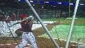 Harper takes batting practice