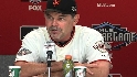 Bochy reacts after NL win
