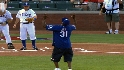 JET and Dirk toss first pitches