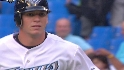 Rasmus' first at-bat as Blue Jay
