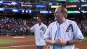 Johnson, Schilling first pitch