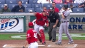 Pudge's strong throw