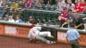 Howard's over-the-shoulder catch