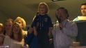 Gordon sings during stretch