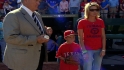 Young fan throws first pitch