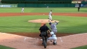 Moreland reaches on wild pitch