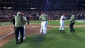 Cards legends throw first pitch