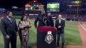 Pujols congratulates Ortiz