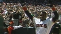 Bonds homers in home debut
