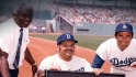 The Dodgers retire the numbers of Robinson, Koufax and Campanella