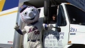 Mr. Met loads the truck
