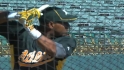 Cespedes meets the media