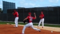 Carpenter throws off mound