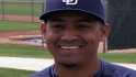 Frieri working on his changeup