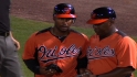 Hoes singles to lead off ninth