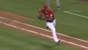 Pujols' heads-up throw