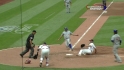 Johnson scores on a wild pitch
