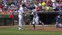 Dozier's first career homer