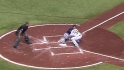 Chipper scores on wild pitch