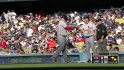 Adams' first career hit
