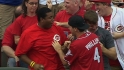 Reds fan catches two homers