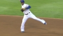 Andrus' off-balance throw