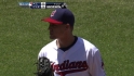 Barnes' first MLB strikeout