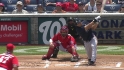 Simmons' first career hit