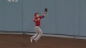 Trout's running catch
