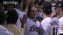 Lowrie scores on passed ball