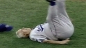 Lasorda takes a tumble