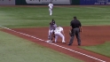Jackson hustles for a triple