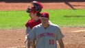 Latos ends game with strikeout
