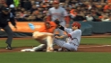 Votto tears meniscus on slide