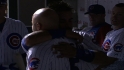 Johnson, Soto hug teammates