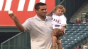 Glaus' first pitch
